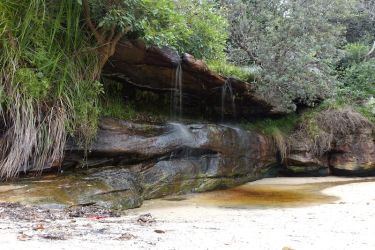 Vattenfallet på Collins Flat Beach Collins Flat Beach Waterfall Manly
